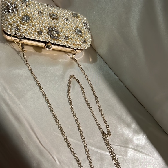 Bebe mini clutch with pearls & stones - Picture 4 of 6